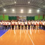 Rangkaian HUT Bhayangkara Polda Jatim Gelar Open Olahraga Bola Volley dan Bulutangkis
