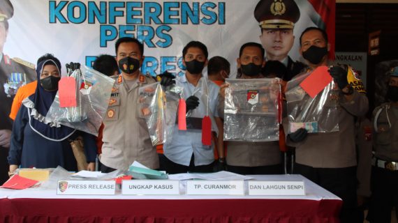 Polres Bangkalan Berhasil Amankan Sindikat Curanmor Bersenjata Api