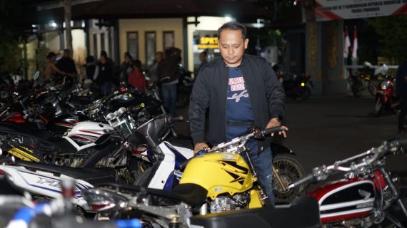 Polres Ponorogo Amankan Ratusan Motor yang Diduga Untuk Adu Balap Liar