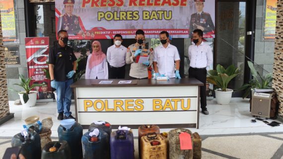 Polres Batu Amankan Pelaku Usaha Penyalahgunaan BBM Bersubsidi