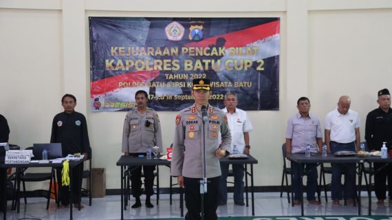Kapolres Batu Buka Kejuaraan Pencak Silat Kapolres Cup 2 Tahun  2022