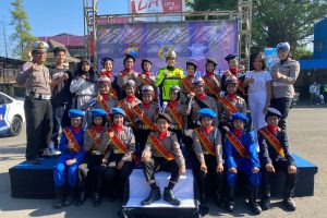 Polisi Cilik meriahkan Car Free Day peringatan HUT Lantas ke 67 di Alun alun Batu