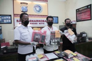 Polres Kediri Kota Berhasil Amankan Belasan Tersangka Pengedar Narkoba
