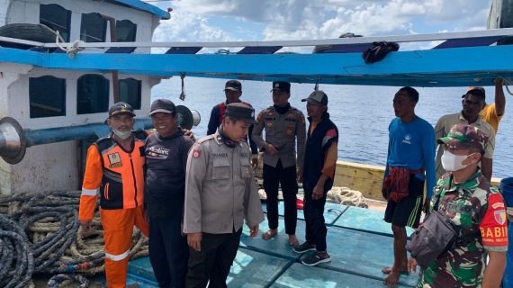 Antisipasi Konflik Antar Nelayan, Polres Sumenep Amankan Kapal Nelayan Asal Probolinggo di Laut Masalembu