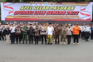 Polres Batu Polda Jatim, Pemkot Batu, dan Kodim 0818 Malang-Batu Laksanakan Apel Gelar Pasukan Operasi Lilin Semeru 2022