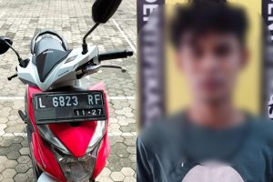 Polrestabes Surabaya Berhasil Amankan Terduga Pelaku Curanmor Berkat Bantuan Warga