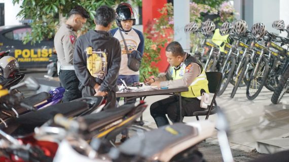 Cipta Kondisi, Polres Ponorogo Amankan 42 Motor Knalpot Brong
