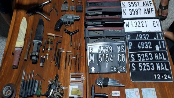 Polisi Berhasil Tangkap Otak Komplotan Curanmor Yang Beraksi di 16 TKP di Surabaya