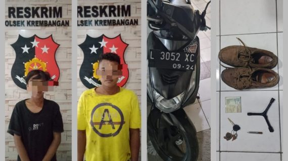 Polres Tanjung Perak Amankan Dua Pelaku Curanmor yang Beraksi di 11 TKP