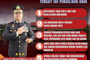 Kapolresta Banyuwangi  Ingatkan Para  Orang Tua Terkait Beredarnya Isu Penculikan Anak