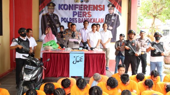 Diawal tahun 2023, Polres Bangkalan berhasil ungkap 37 kasus dan 44 tersangka