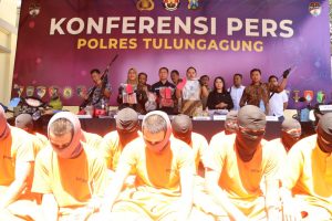 Polres Tulungagung Ungkap 35 Kasus Dalam Waktu 60 Hari, 52 Tersangka Diamankan