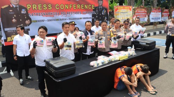 Polrestabes Surabaya Ungkap Narkoba Jaringan Jawa – Sumatera, 24 Kg Sabu Berhasil Disita dari Kurir