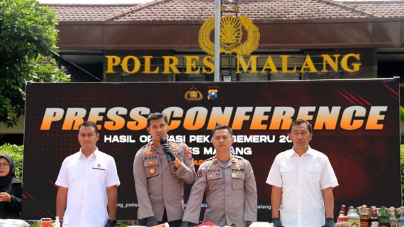 Polres Malang Berhasil Mengungkap 281 Kasus pada Operasi Pekat Semeru 2023