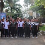 Pererat Silaturahim, Polres Batu gelar olahraga bersama dengan jajaran TNI dari Dohar, Poltekad dan Arhanud