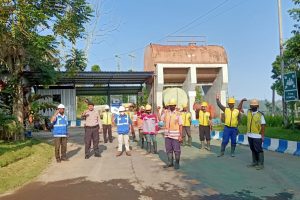 Sat Samapta melaksanakan pengamanan di Obyek Vital guna minimalisir Gangguan Kamtibmas