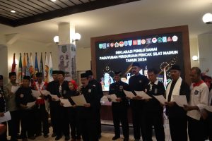 Polres Madiun Kota Dukung Deklarasi Pemilu Damai Paguyuban Pencak Silat Madiun