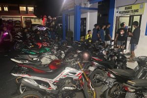 Polres Blitar Kota Jaring 44 Motor Berknalpot Tidak Sesuai Spektek