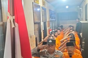 Momentum Hari Kemerdekaan RI ke-79  Tahanan Polresta Banyuwangi Peringati Detik-  Detik Proklamasi dengan Khidmat