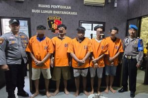 Polisi Berhasil Amankan Komplotan Pencuri Kabel Milik PT. Telkom di Asemrowo Surabaya