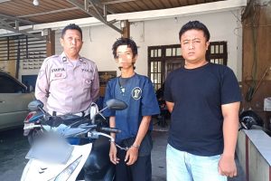 Polisi Berhasil Amankan Tersangka Curanmor yang Terekam CCTV di Kedinding