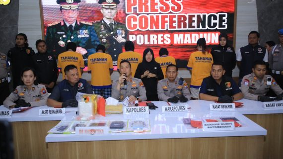 Polres Madiun Berhasil Bongkar Jaringan Narkoba, 4 Tersangka dan 1,1 Kg Sabu Disita