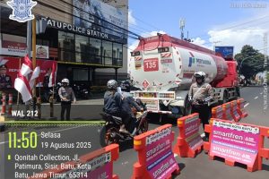 Cegah Kemacetan, Satlantas Polres Batu Atur Arus Kendaraan Pasca Long Weekend