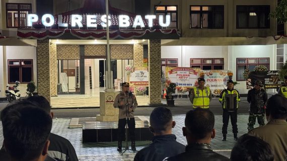 Sinergi TNI-Polri dan Instansi Terkait, Polres Batu Gelar Patroli Skala Besar