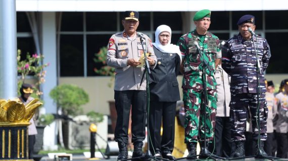 Polda Jawa Timur Gelar Apel dan Doa Bersama Forkopimda dan Puluhan Ormas Untuk Jogo Jatim