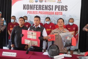 Polres Pasuruan Kota Berhasil Amankan 6 Tersangka Komplotan Curanmor yang Beraksi di 16 TKP