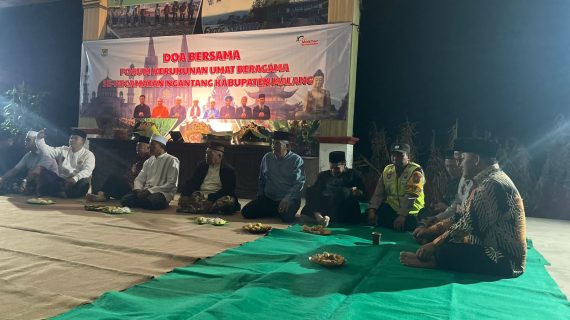 Jaga Kerukunan, Polsek Ngantang Sampaikan Pesan Kamtibmas dalam Doa Bersama