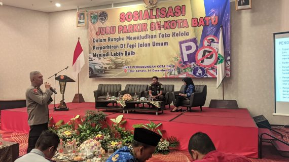 Polres Batu Hadiri Sosialisasi untuk “Mewujudkan Tata Kelola Perparkiran Di Tepi Jalan Umum Menjadi Lebih Baik”
