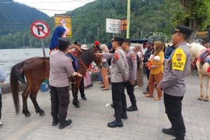 Libur Nataru Polres Magetan Tingkatkan Patroli di Wisata Telaga Sarangan