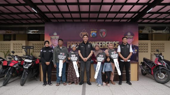 Gratis, Polres Kediri Kota Temukan dan Kembalikan Motor Hilang  kepada Pemiliknya