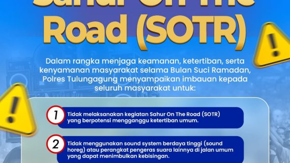 Polres Tulungagung Melarang SOTR Dengan Sound Horeg Selama Ramadhan