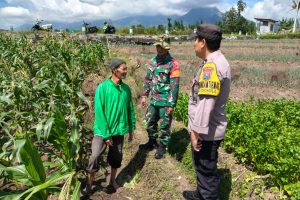Sinergitas TNI-Polri di Area Persawahan Torongrejo, Petani Dihimbau Amankan Kendaraan dengan Kunci Ganda
