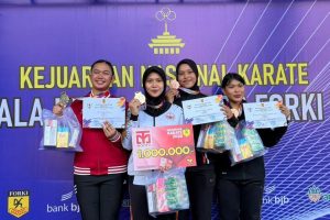 Bripda Salma Aulia, Polwan Ditpolsatwa Baharkam Polri Borong Medali di Kejurnas Karate PB FORKI 2026
